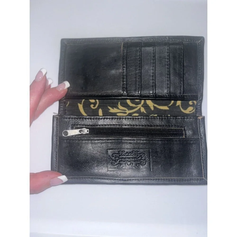 J.L. SALDIVAR hand Tooled Leather Black